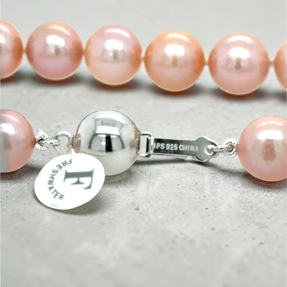 Pink Freshwater Cultured Pearl Strand